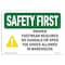 Signmission OSHA Sign, Proper Footwear Required No W/ Symbol, 24in X 18in Decal, 24" W, 18" H, Landscape OS-SF-D-1824-L-10700 - alternate 1